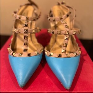 Valentino Garavani
Rockstud 100mm Slingback High-Heel Pumps